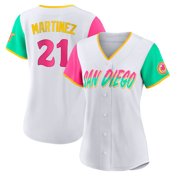 Nick Martinez #21 San Diego Padres 2023 Season White AOP Baseball Shirt  Fanmade